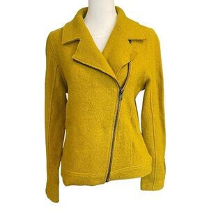 Tahari Wool Blend Long Sleeve Golden Green Jacket Size S